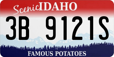 ID license plate 3B9121S