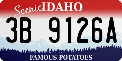 ID license plate 3B9126A