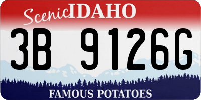 ID license plate 3B9126G