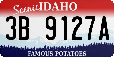 ID license plate 3B9127A