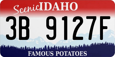 ID license plate 3B9127F