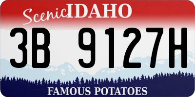 ID license plate 3B9127H