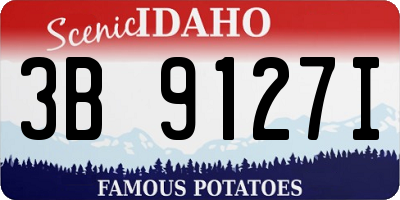 ID license plate 3B9127I
