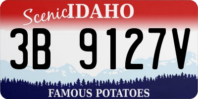 ID license plate 3B9127V