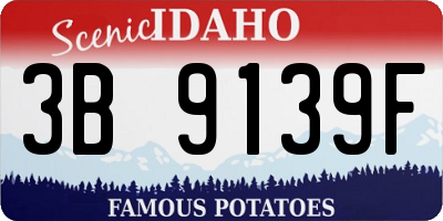 ID license plate 3B9139F