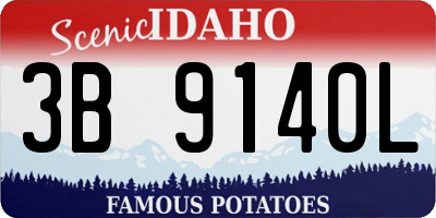ID license plate 3B9140L