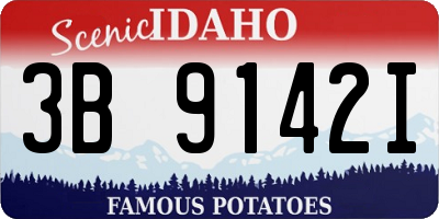 ID license plate 3B9142I