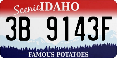 ID license plate 3B9143F