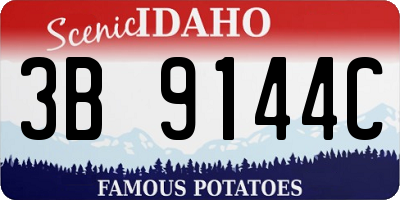 ID license plate 3B9144C