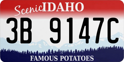 ID license plate 3B9147C