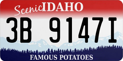 ID license plate 3B9147I
