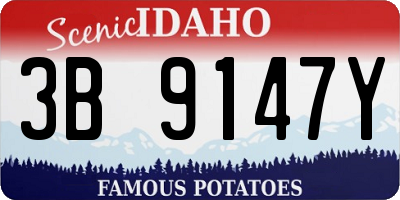 ID license plate 3B9147Y