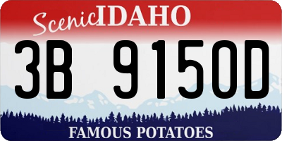 ID license plate 3B9150D