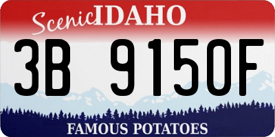 ID license plate 3B9150F