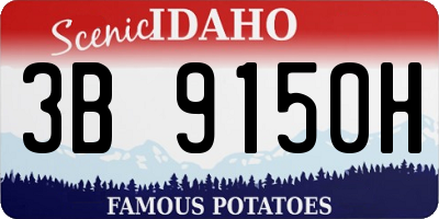 ID license plate 3B9150H