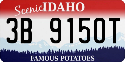 ID license plate 3B9150T