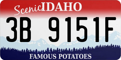 ID license plate 3B9151F