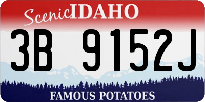 ID license plate 3B9152J