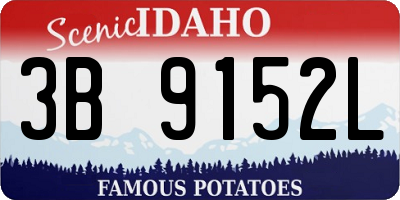 ID license plate 3B9152L