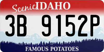 ID license plate 3B9152P