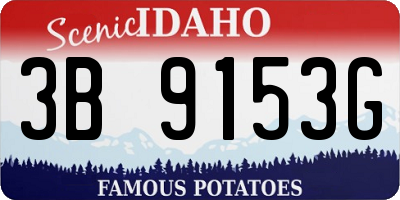 ID license plate 3B9153G