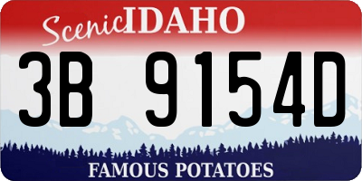 ID license plate 3B9154D