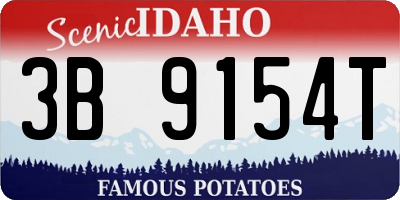 ID license plate 3B9154T