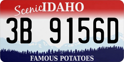 ID license plate 3B9156D