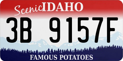 ID license plate 3B9157F