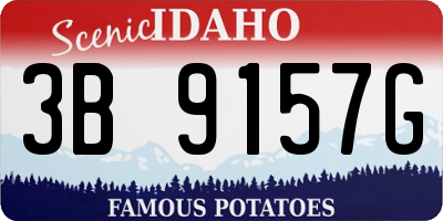 ID license plate 3B9157G