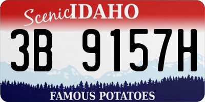 ID license plate 3B9157H