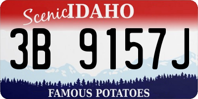ID license plate 3B9157J