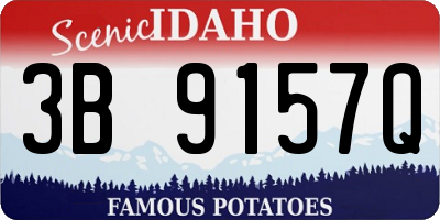 ID license plate 3B9157Q