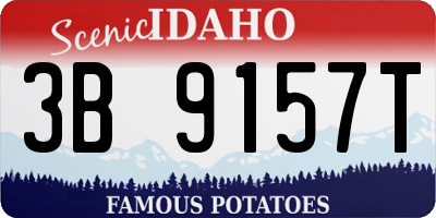 ID license plate 3B9157T