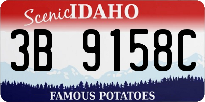 ID license plate 3B9158C