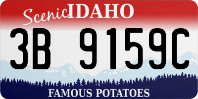 ID license plate 3B9159C