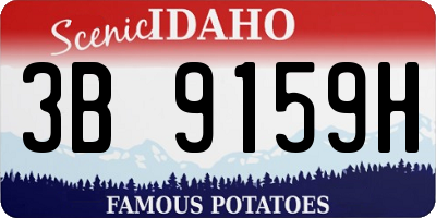 ID license plate 3B9159H