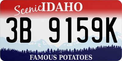 ID license plate 3B9159K