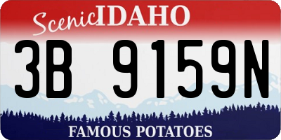 ID license plate 3B9159N