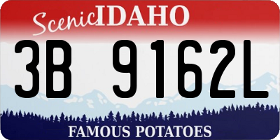 ID license plate 3B9162L