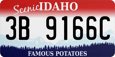 ID license plate 3B9166C