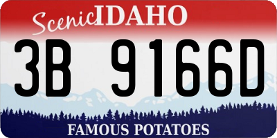 ID license plate 3B9166D