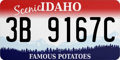 ID license plate 3B9167C