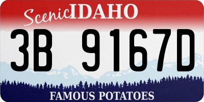 ID license plate 3B9167D
