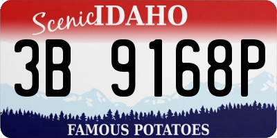 ID license plate 3B9168P