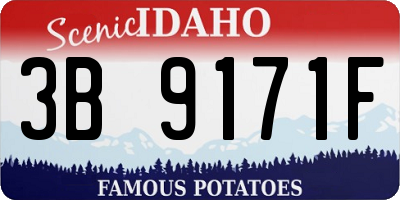 ID license plate 3B9171F