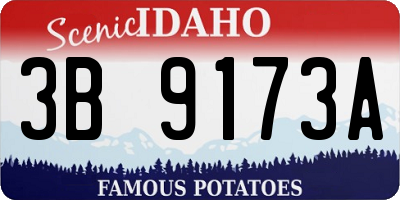 ID license plate 3B9173A