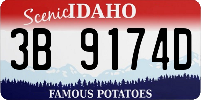 ID license plate 3B9174D