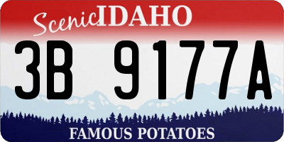 ID license plate 3B9177A