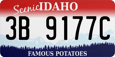 ID license plate 3B9177C